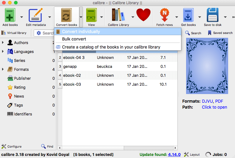 calibre djvu to pdf mac02