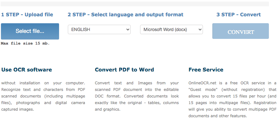 onlineocr pdf image to word