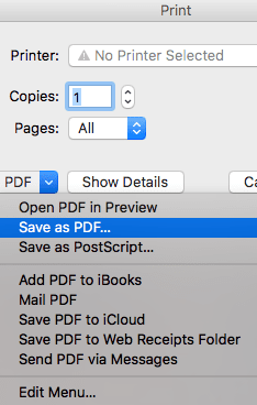 webpage to pdf firefox