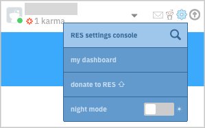 choose RES settings console