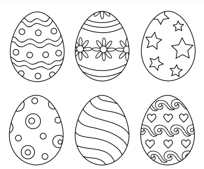 small easter egg template 