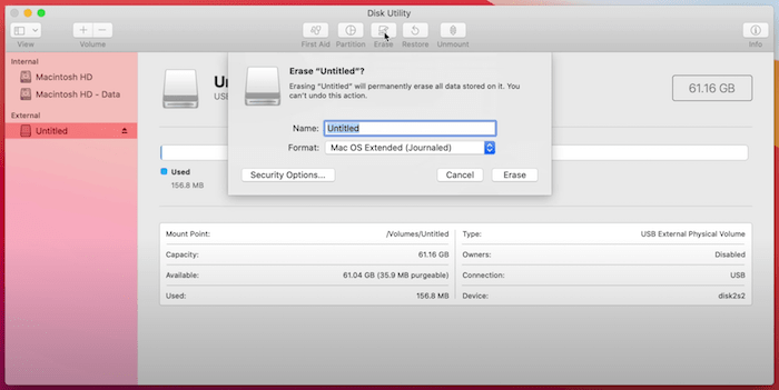 downgrade mac os without losing data