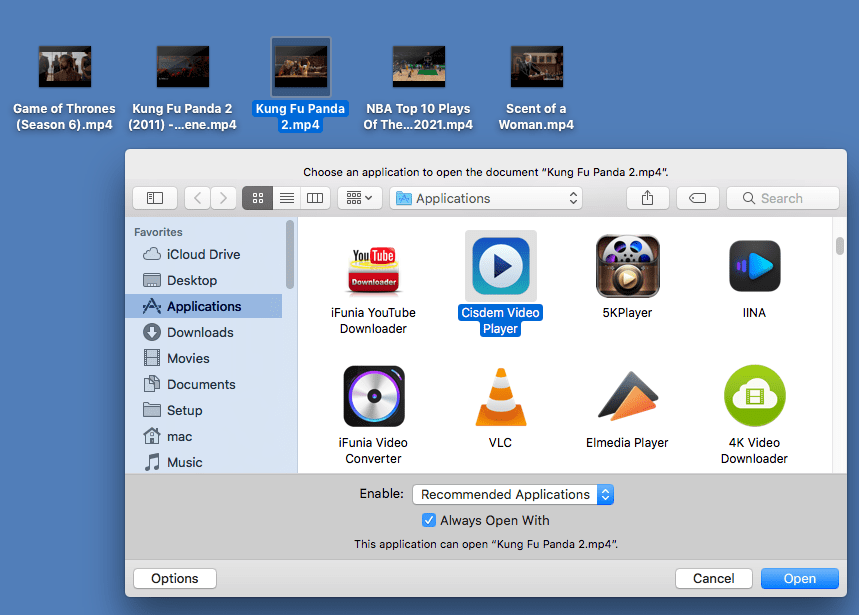 how to change default video player on mac