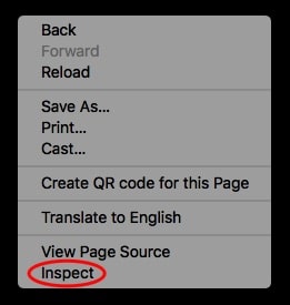 open "inspect"