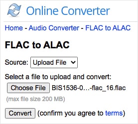 「Convert」をクリックするとアップロード