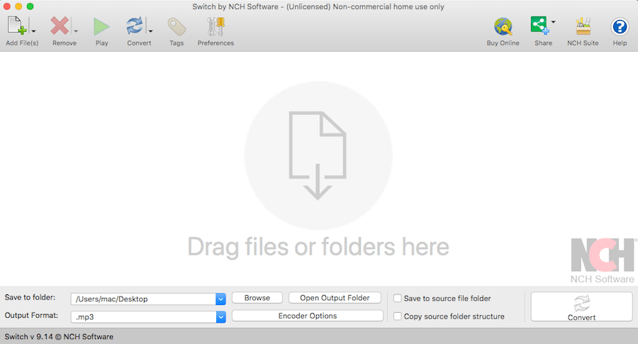 switch best flac converter mac step 1