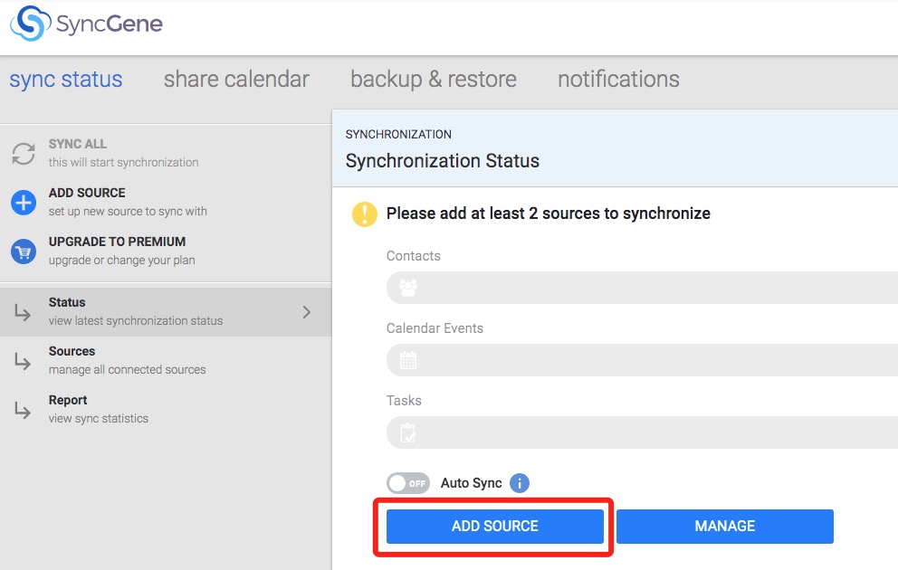 add two source to syncgene