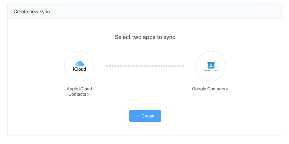 select icloud and google