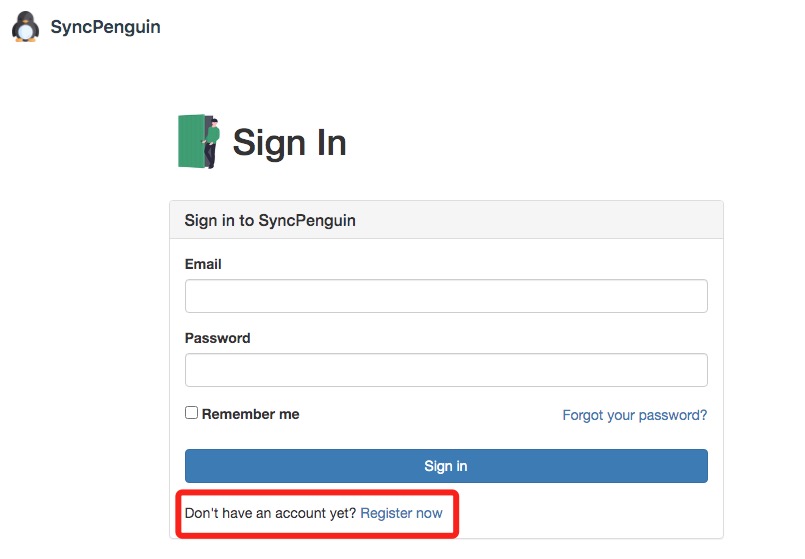 sign in syncpenguin