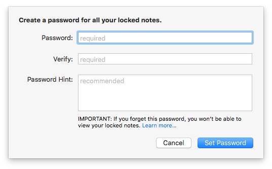 create a password