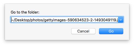 locate a duplicate file with Finder’s Go to Folder