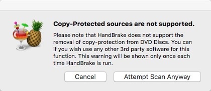 handbrake won’t rip copy protected dvd