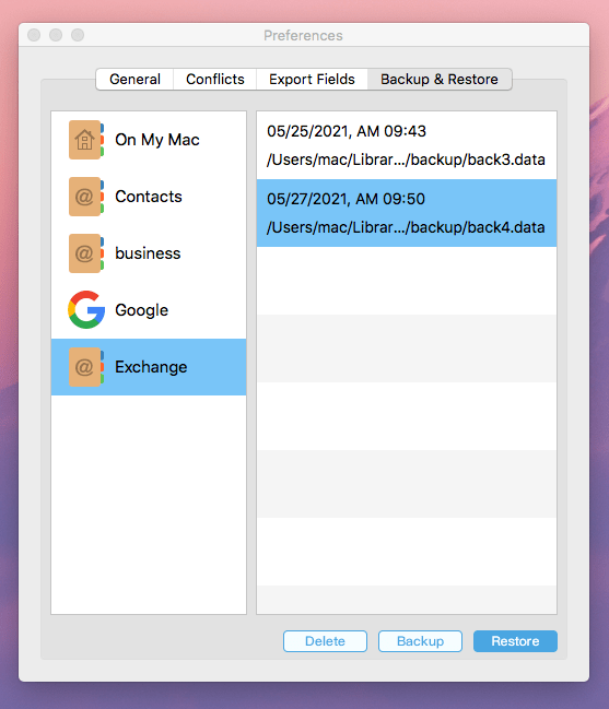 export outlook contacts to csv mac