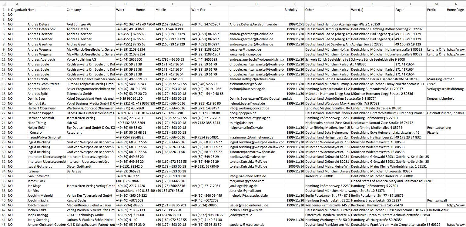 contactsmate export outlook contacts to csv with good layout