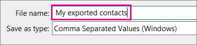outlook 2010 export contacts to csv step 