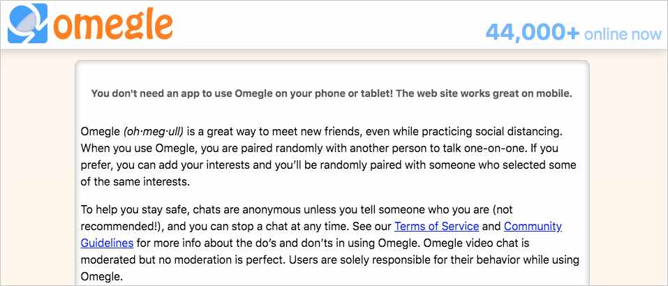 omegle.com website