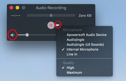 recording settings quicktime