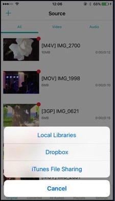 select video iphone