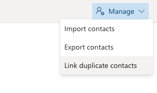 link duplicate outlook contacts 5
