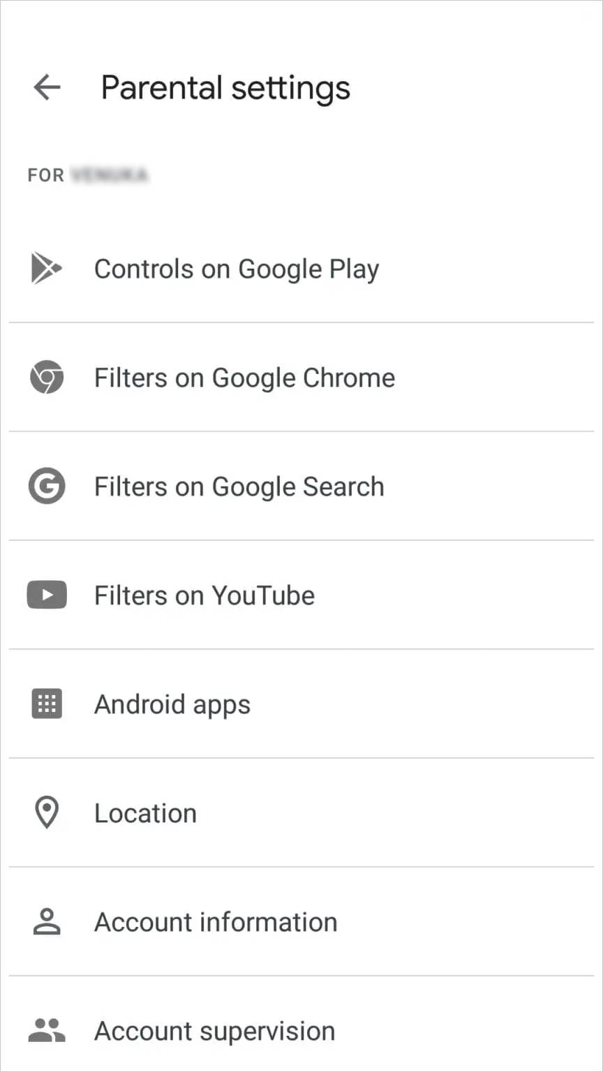 the Filters on Google Chrome settings