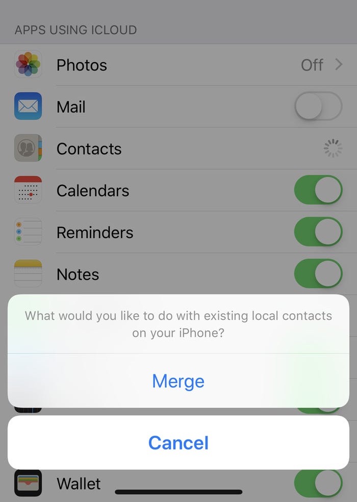 icloud merge contacts