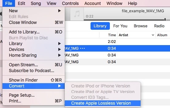 convert to m4a itunes