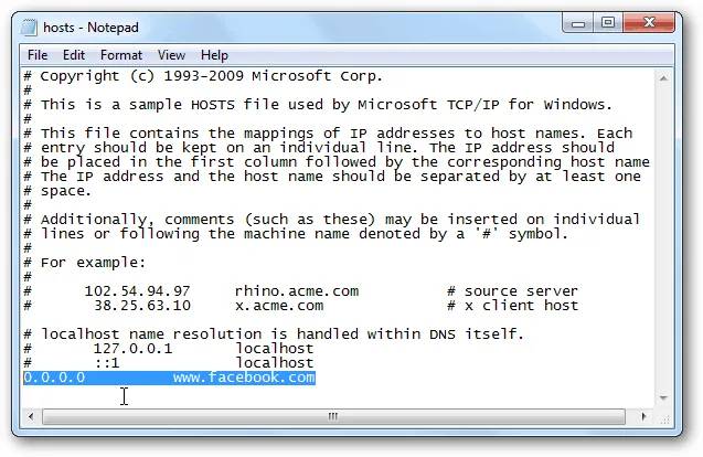 il file hosts