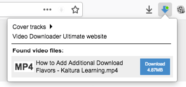 download videos from kaltura firefox