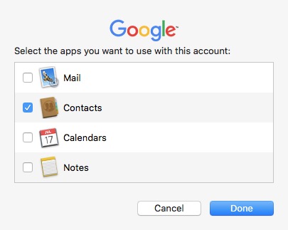 check google contacts