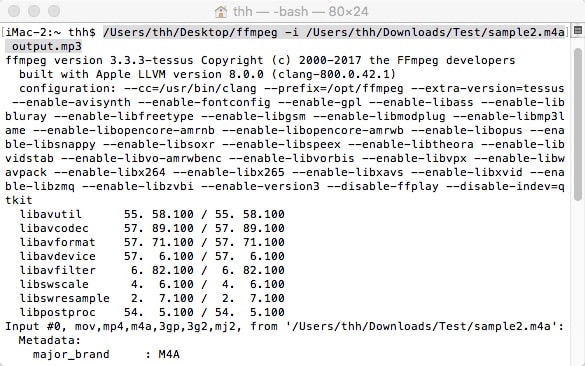 convertire un singolo file ffmpeg