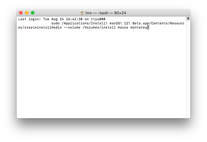 terminal command