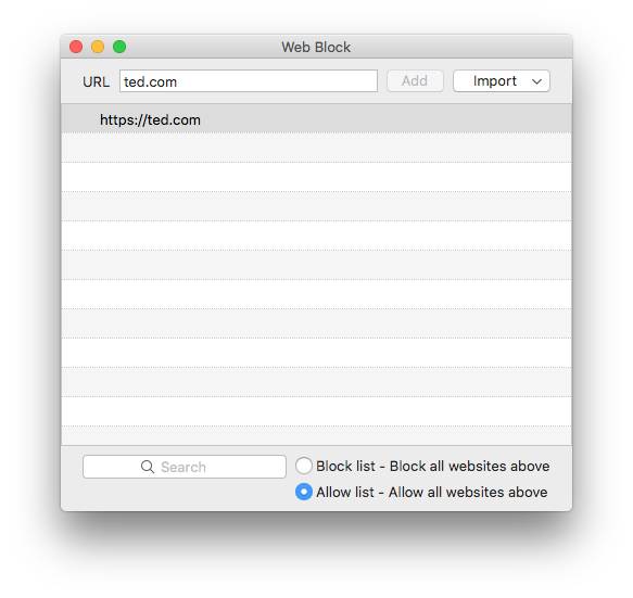 make porn completely inaccessible on Safari by allowing only a few websites