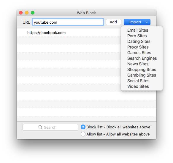 how do i block websites on safari macbook