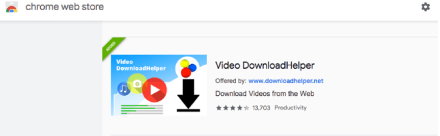 add video downloadhelper to chrome