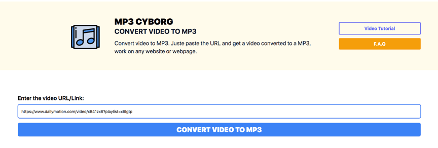 start to convert video to mp3