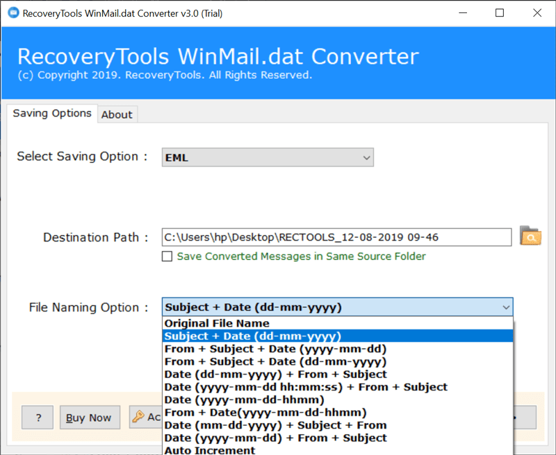 modify save path and file naming