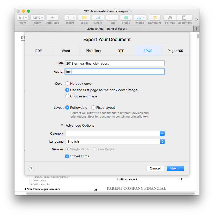 how to convert pdf to epub on mac free