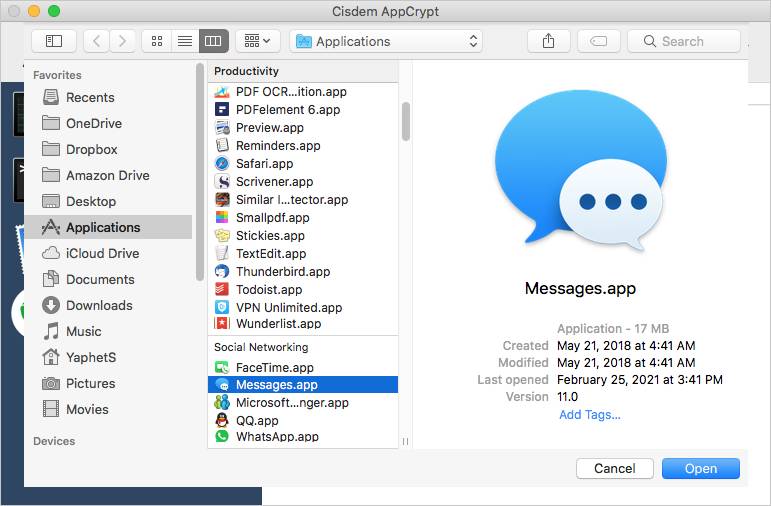 password protect iMessage on Mac