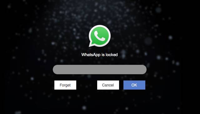 WhatsApp is locked with password
