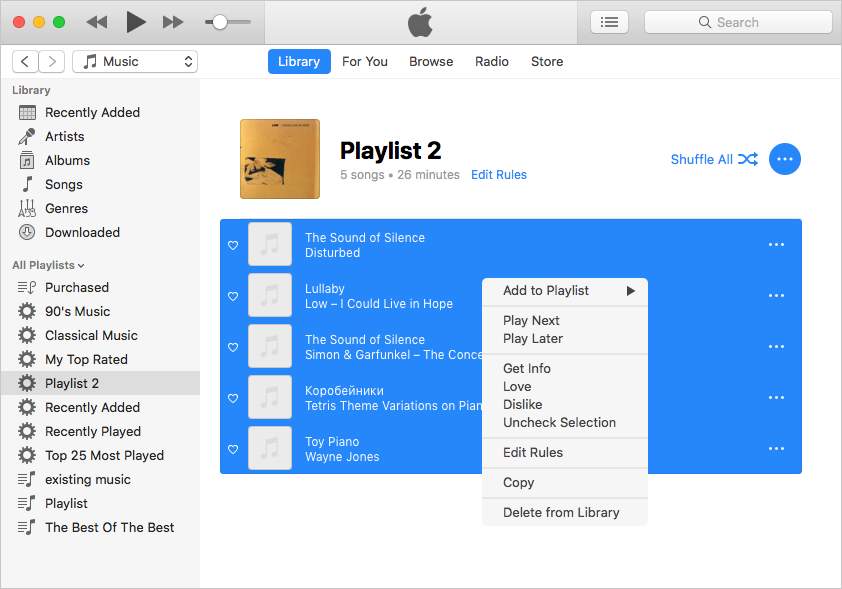 clean up all missing songs from iTunes library