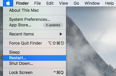restart mac
