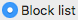 the Block list icon