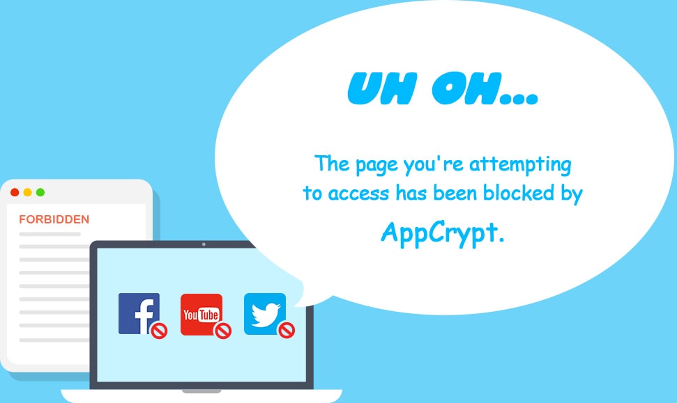 the page you’re attempting to access has been blocked by AppCrypt