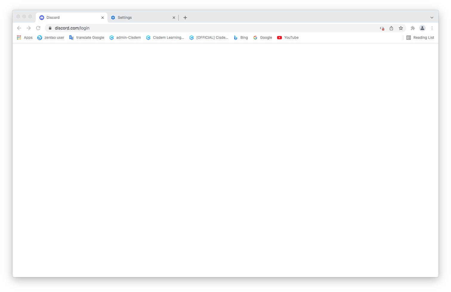 a blank page will pop up