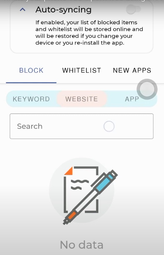 specific websites added