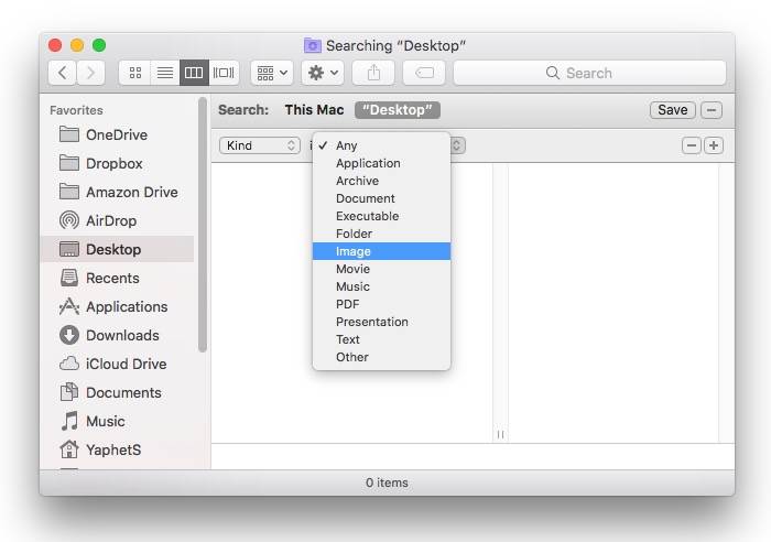 choosing Image helps find duplicate photo files on Mac