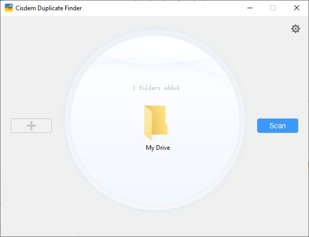 click Scan to find duplicate files in Google Drive
