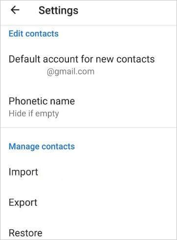 select Import in Settings