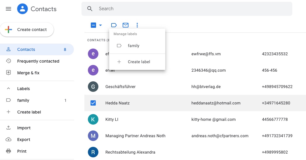 create a group in Gmail