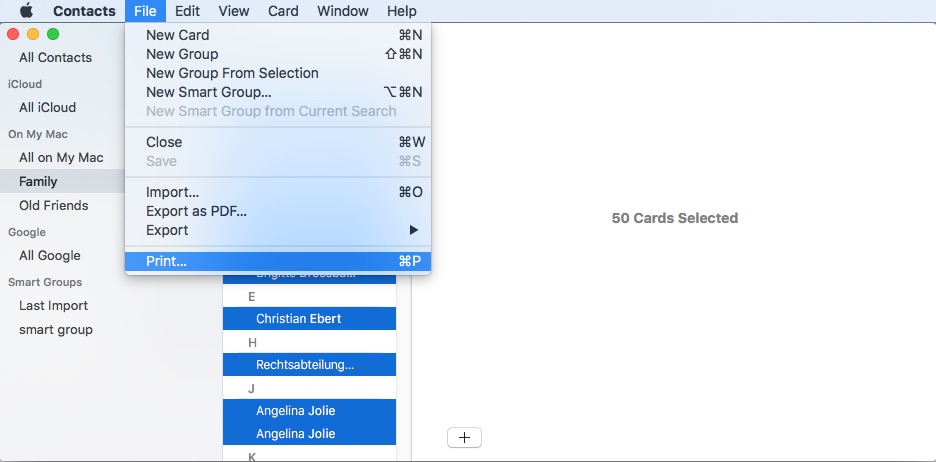 click file then print